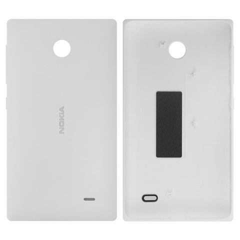 Задня панель корпуса для Nokia X Dual Sim, біла, з боковою кнопкою