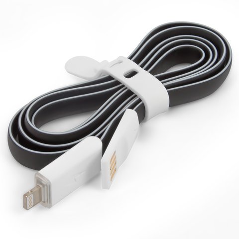 USB кабель, Lightning, черный