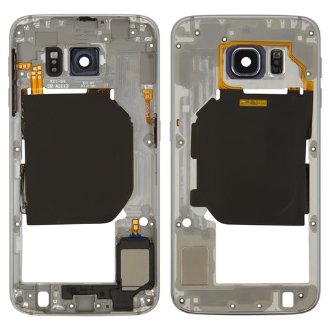 Середня частина корпусу для Samsung G920F Galaxy S6, чорна