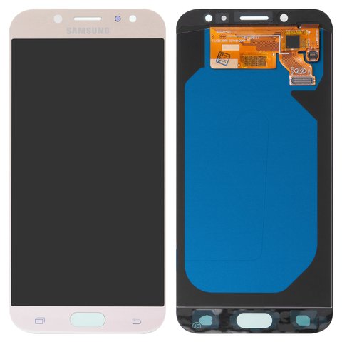 Дисплей для Samsung J730 Galaxy J7 2017 , золотистий, без рамки, High Copy, OLED 