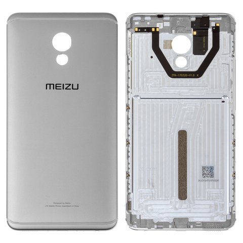 Задняя панель корпуса для Meizu Pro 6 Plus, серебристая, белая