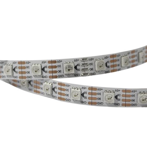 Світлодіодна стрічка RGB SMD5050, WS2813 біла, з управлінням, IP20, 5 В, 60 діодів м, 5 м