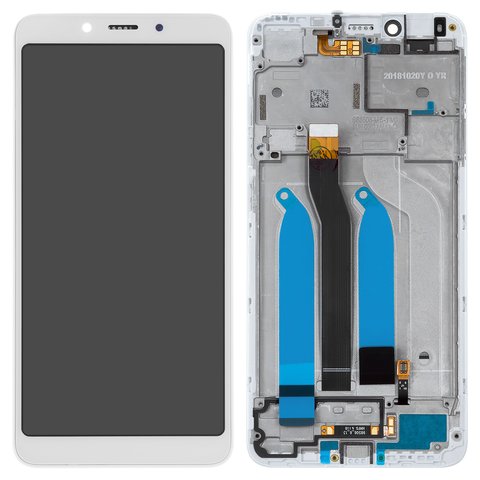 Дисплей для Xiaomi Redmi 6, Redmi 6A, білий, з рамкою, High Copy, M1804C3CG, M1804C3CH, M1804C3CI