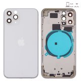 Корпус для iPhone 11 Pro, сріблястий, з тримачем SIM-карти, з боковими кнопками, matte silver