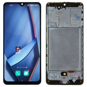 Дисплей для Samsung A315 Galaxy A31, черный, с рамкой, High Copy, с широким ободком, OLED 