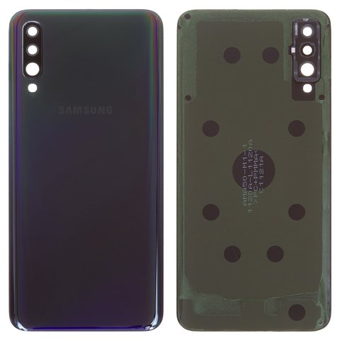 Задня панель корпуса для Samsung A505F DS Galaxy A50, чорна, із склом камери