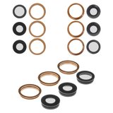 Скло камери для iPhone 11 Pro Max, золотисте, з рамкою, комплект 6 шт., matte gold