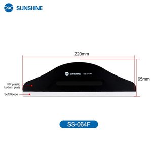 Шпатель Sunshine SS 064F, для наклеювання плівки, 220 мм, пластик, чорний