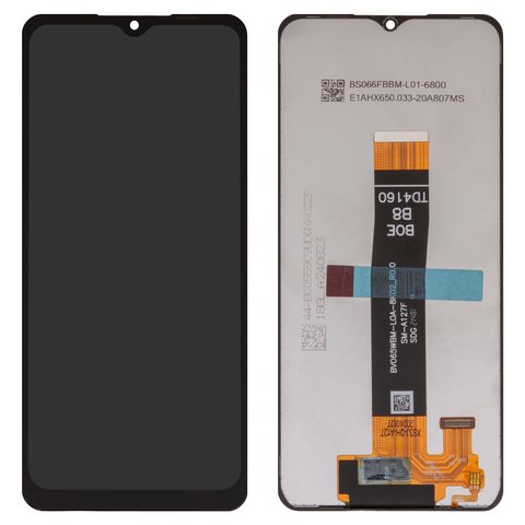 Дисплей для Samsung A127 Galaxy A12 Nacho, черный, без рамки, Box  BV065WBM L0A 8K02_R0.0 HL6127JX L0A 8K02_R0.0