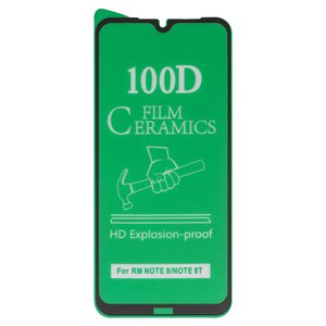 Захисна плівка Film Ceramics для Xiaomi Redmi Note 8, чорна, сумісне з чохлом, Full Glue, без упаковки , шар клею нанесений по всій поверхні