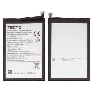 Акумулятор BL 5ABX для Infinix Hot 50 4G X6882 , Hot 50 5G X6720 , Hot 50i X6531 , Li Polymer, 3,87 B, 5000 мАг, Original PRC 