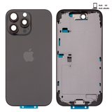 Корпус для iPhone 16 Pro Max, чорний, з тримачем SIM-карти, з боковими кнопками, Original (PRC), EU Version, black titanium