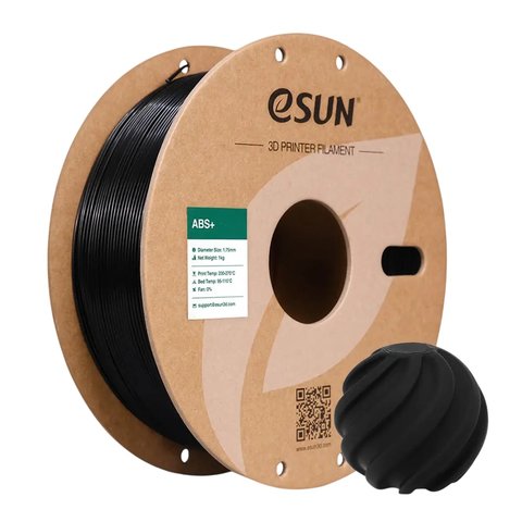Филамент для 3D принтера eSUN ABS+ Black, 1 кг