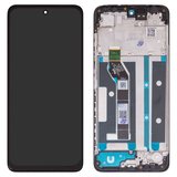 Дисплей для Motorola Moto E15, Moto G05, Moto G15, черный, с рамкой, (Box), TXDI670EDCPX-22