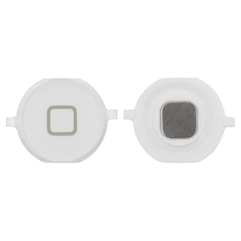 Plastic for HOME Button compatible with Apple iPhone 4S, white 