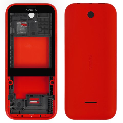 Housing compatible with Nokia 225 Dual Sim, red 