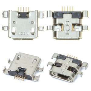 Charge Connector compatible with Asus ZenFone 5 A500CG , ZenFone 5 A500KL , ZenFone 5 A501CG , ZenFone 5 Lite A502CG , ZenFone 6 A600CG , ZenFone 6 A601CG , 5 pin, micro USB type B 