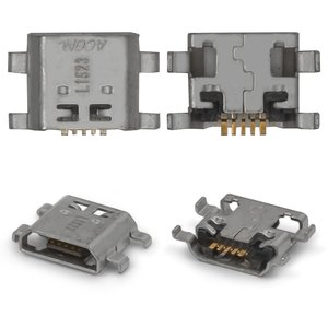 Charge Connector compatible with Huawei Honor 5A CAM AL00  5.5", Honor 7, P10 Lite, 5 pin, micro USB type B 