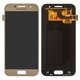 LCD compatible with Samsung A320 Galaxy A3 (2017), (golden, without frame, Original (PRC), original glass)