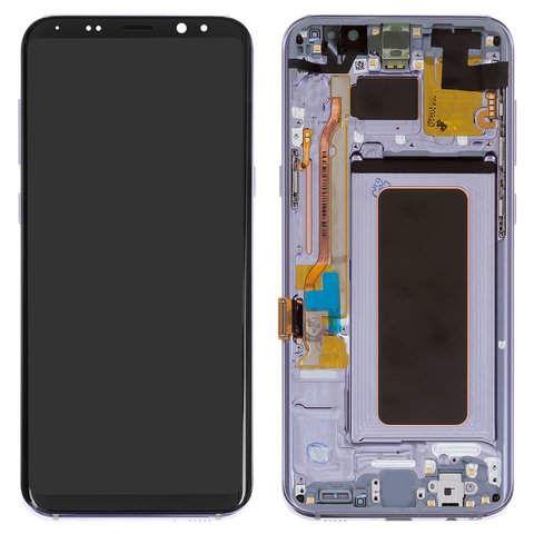 Pantalla LCD puede usarse con Samsung G955 Galaxy S8 Plus, gris, con marco, Original PRC , orchid Gray, original glass