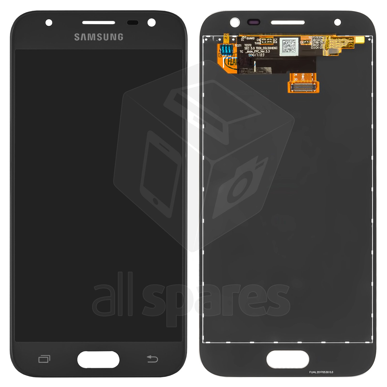 Lcd Compatible With Samsung J330 Galaxy J3 17 Black With Touchscreen Original Service Pack Gh96 a All Spares