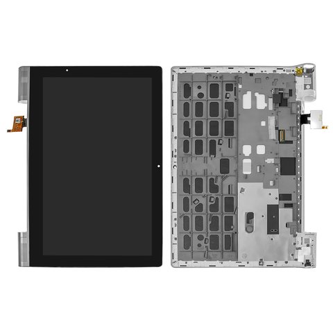 Pantalla LCD puede usarse con Lenovo Yoga Tablet 2 Pro 1380, negro, con marco