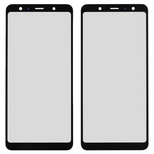 Housing Glass compatible with Samsung A750 Galaxy A7 2018 , black 