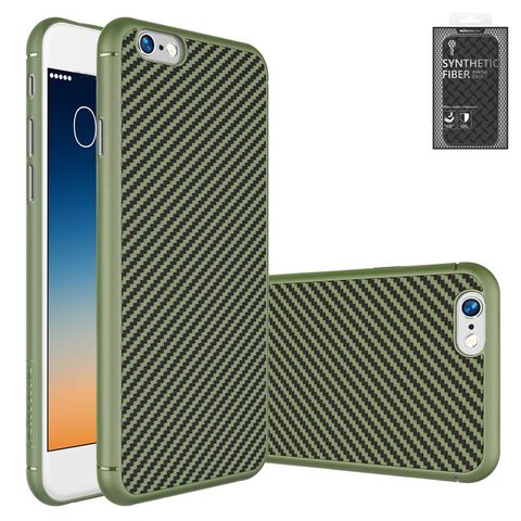 Case Nillkin Synthetic fiber compatible with iPhone 7 Plus, green, without logo hole, Ultra Slim, plastic  #6902048130494