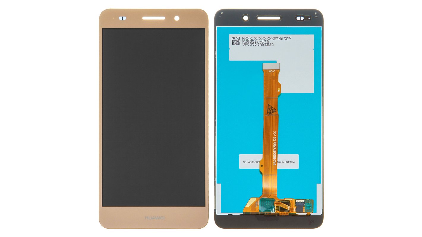 Ingenieria Hacia fuera más Pantalla LCD puede usarse con Huawei Y6 II, dorado, clase B, sin marco,  Copy, CAM-L21 - All Spares