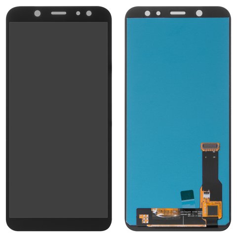 Pantalla LCD puede usarse con Samsung A600 Dual Galaxy A6 2018 , negro, sin marco, High Copy, OLED 