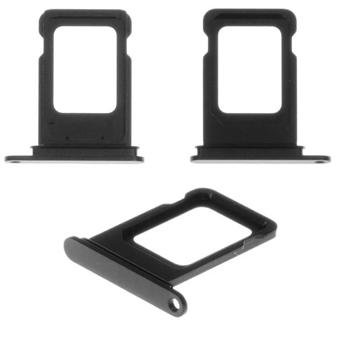SIM Card Holder compatible with iPhone 12, black, single SIM 