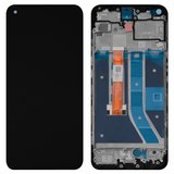 LCD compatible with OnePlus Nord N100, (black, with frame, Original (PRC), BV065WBM-L03-MB03/BV065WBM-L03-MB02)