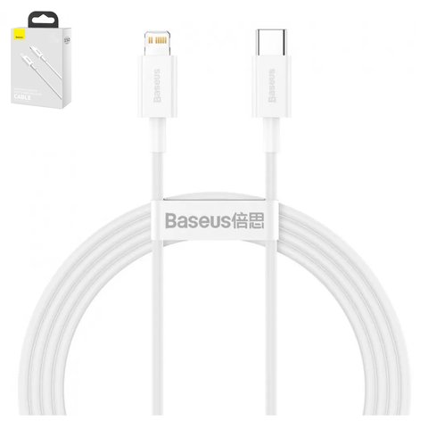USB Cable Baseus Superior, USB type C, Lightning, 150 cm, 20 W, white  #CATLYS B02