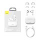 Headphone Baseus W3, (wireless, vacuum, white, with charging case) #NGW3-02