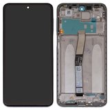 Pantalla LCD puede usarse con Xiaomi Redmi Note 9 Pro, Redmi Note 9S, blanco, con marco, Copy, con borde ancho, In-Cell, M2003J6B2G, M2003J6A1G