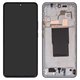 LCD compatible with Xiaomi 12T, 12T Pro, (silver, with frame, High Copy, (OLED), 22081212UG, 22081212G, 22071212AG)