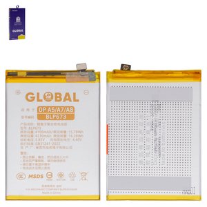 Battery Mechanic BLP673 compatible with Oppo A12, A31, A3s, A5, A5s, A7, Li Polymer, 3.85 V, 4230 mAh 