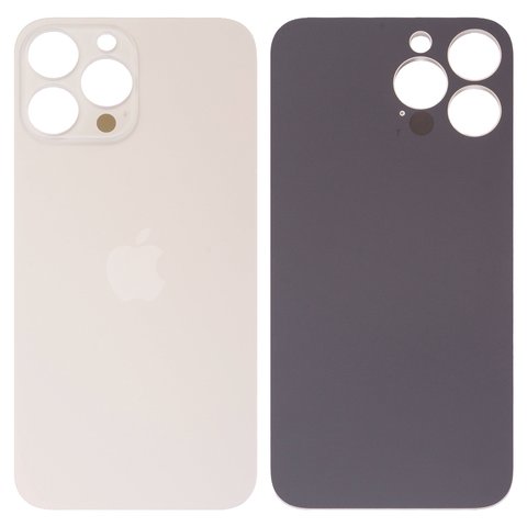 Housing Back Cover compatible with iPhone 13 Pro Max, golden, no need to remove the camera glass, Original PRC , Gold, big hole 