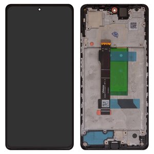 Pantalla LCD puede usarse con Xiaomi Poco X5 Pro, Redmi Note 12 Pro 5G, negro, con marco, High Copy, OLED 