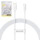 USB кабель Baseus Superior, USB тип-C, USB тип-A, 150 см, 100 Вт, белый, #P10320102214-02