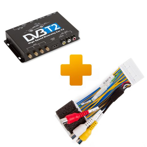 DVB T2 TV Receiver and Connection Cable Kit for Toyota Touch 2 Entune Monitors