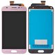 LCD compatible with Samsung J330 Galaxy J3 (2017), (pink, with light adjustable, Best copy, without frame, Copy)