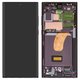 LCD compatible with Samsung S918 Galaxy S23 Ultra, (black, with frame, Original (PRC))