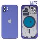 Housing compatible with iPhone 12, (purple, with SIM card holders, with side button, HC, purple)