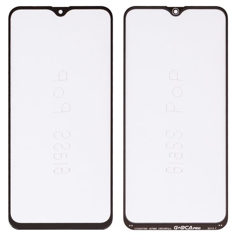 Housing Glass G+OCA PRO compatible with Samsung M205 Galaxy M20, with OCA film, black 