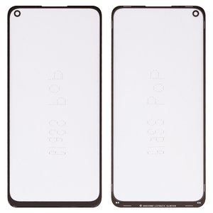 Housing Glass G+OCA PRO compatible with Xiaomi Redmi 10X 4G, Redmi Note 9, with OCA film, black 