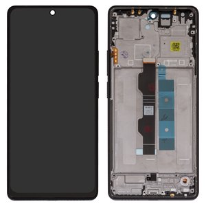 LCD compatible with Xiaomi Poco M6 Pro 4G, Redmi Note 13 Pro 4G, Redmi Note 14S, black, with frame, Copy, TFT  