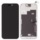LCD compatible with iPhone 15 Pro, (black, with frame, HC, without IC, (AMOLED), GX OEM soft, 120Hz)