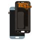 Pantalla LCD puede usarse con Samsung A720 Galaxy A7 (2017), azul claro, sin marco, original (vidrio reemplazado), blue mist