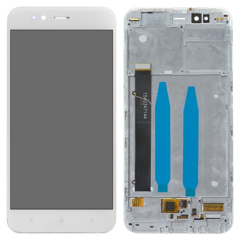Pantalla LCD puede usarse con Xiaomi Mi 5X, Mi A1, blanco, con marco, High Copy, MDG2, MDI2, MDE2